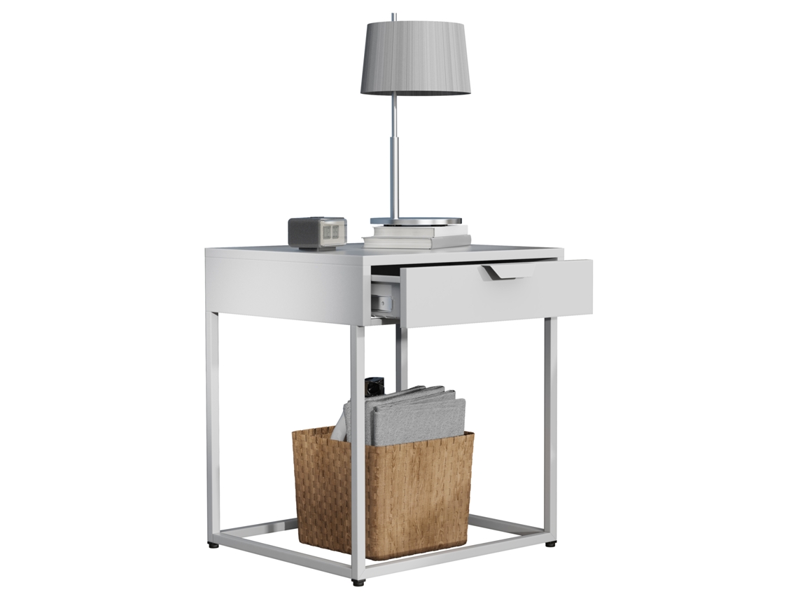 Soporte para mesita de noche móvil Dimensiones aproximadas Vcm Blanco (l)