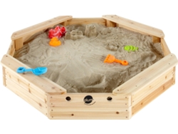 Caja de arena de madera de la playa del tesoro de la ciruela