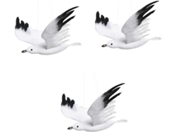 3 Piezas, Pp, 3 Piezas De Adornos Colgantes De Gaviota Artificial, Suspensión De Imitación Con Diseño
