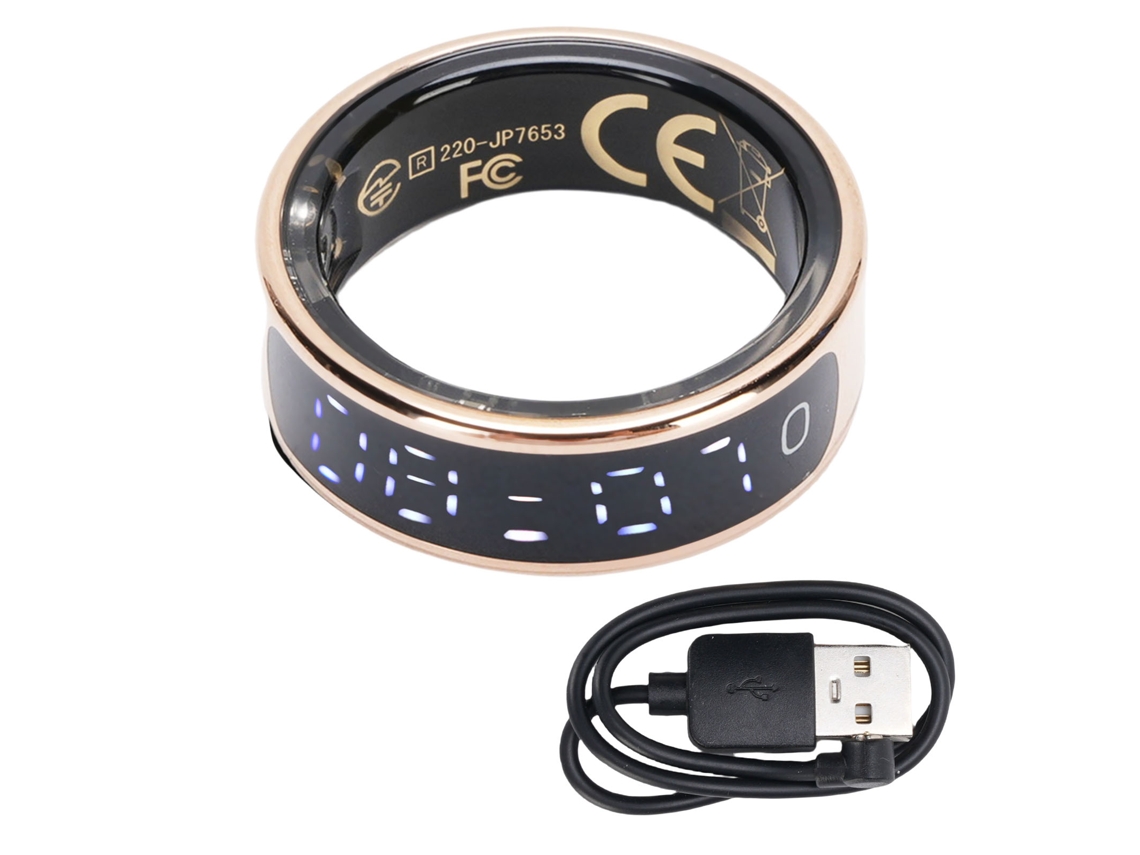 Anillo Inteligente Con Pantalla Bluetooth, Contador De Pasos, Rastreador De Salud Y Condición Física, Resistente Al Agua 1atm