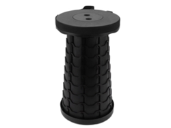 Taburete Telescópico Portátil Fabricado En Plástico Abs Pp Duradero Para Pesca, Camping Y Viajes - Negro/gris