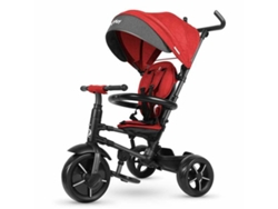 QPLAY Triciclo Evolutivo Rito Star Rojo con Ruedas de Goma, Plegado Rápido y Capota UV – Desde 10 Meses