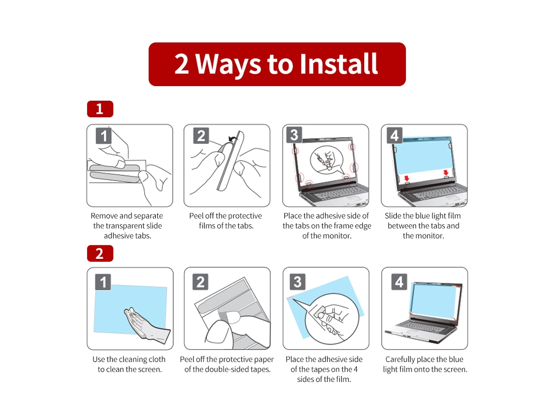 Protector De Pantalla Contra La Luz Azul Y Película Anti-reflejo Para Monitor De 24'' 16:9