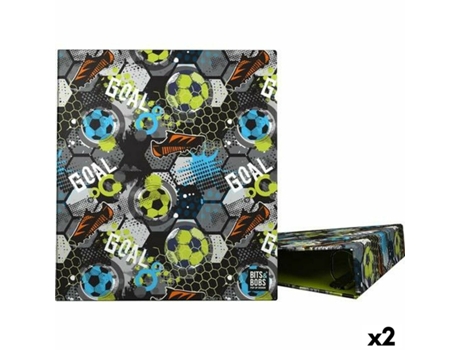 Carpeta de anillas Goal Multicolor A4 (2 Unidades) BITS&BOBS