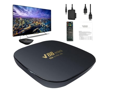 Smart Tv Box 4k - Mini Top Box Media Player con Inalámbrico Admite reproductor multimedia de transmisión inteligente 4K HD o entretenimiento en el ...