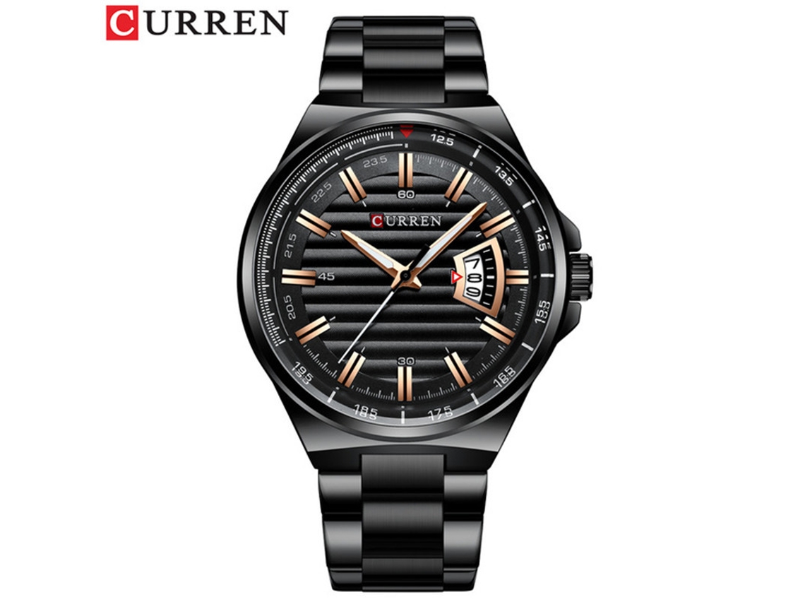 Reloj Casual De Cuarzo (negro) Resistente Al Agua, Con Calendario, Ideal Para Hombres De Negocios.