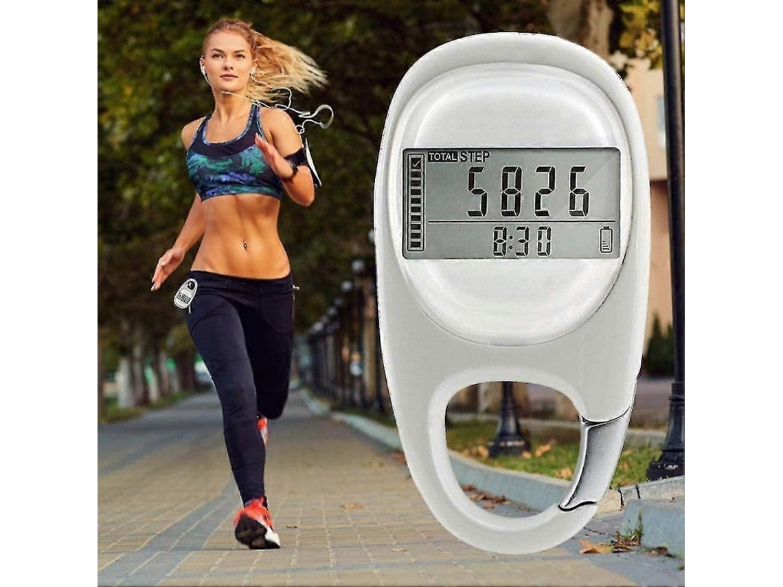 Podómetro 3d Sencillo Con Clip, Monitor De Objetivos Diarios, Contador De Pasos Y Calorías, Fácil De Usar.