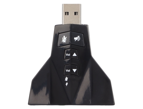 Tarjeta de sonido USB virtual Canal 7.1 Adaptador de sonido estéreo externo para auriculares de computadora portátil PS4 ZMDECQNA