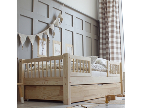 Barrera Somier Lamas Cajón Adèle PETITS-MEUBLES Contrachapado Beige (90x190)