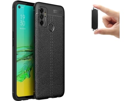 Carcasa y Soporte Oppo A53 Rugged Leather Negro