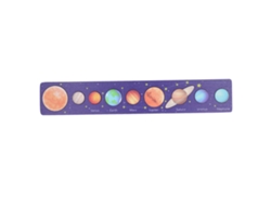 Bjww-modelo Do Sistema Solar Em Madeira Com Fundo Azul Longo, Quebra-cabeça Educativo Científico Para Meninas E Meninos, Sol Vermelho