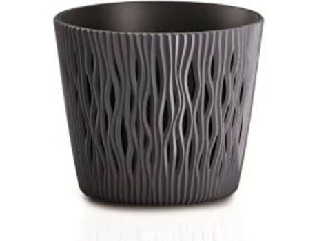 Maceta PROSPERPLAST Sandy Round (Gris - 12.8 x 12.8 x 11.1 cm)