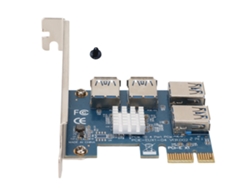 Tarjeta Riser Pcie 1 A 4 Con 4 Puertos Usb 3.0 Adaptador De Interfaz Gráfica X4 X8 X16