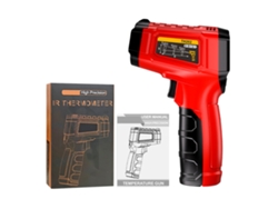 Termómetro infrarrojo sin contacto, pistola de temperatura de -50 °C a 600 °C, emisividad ajustable, relación 12:1, pantalla LCD retroiluminada
