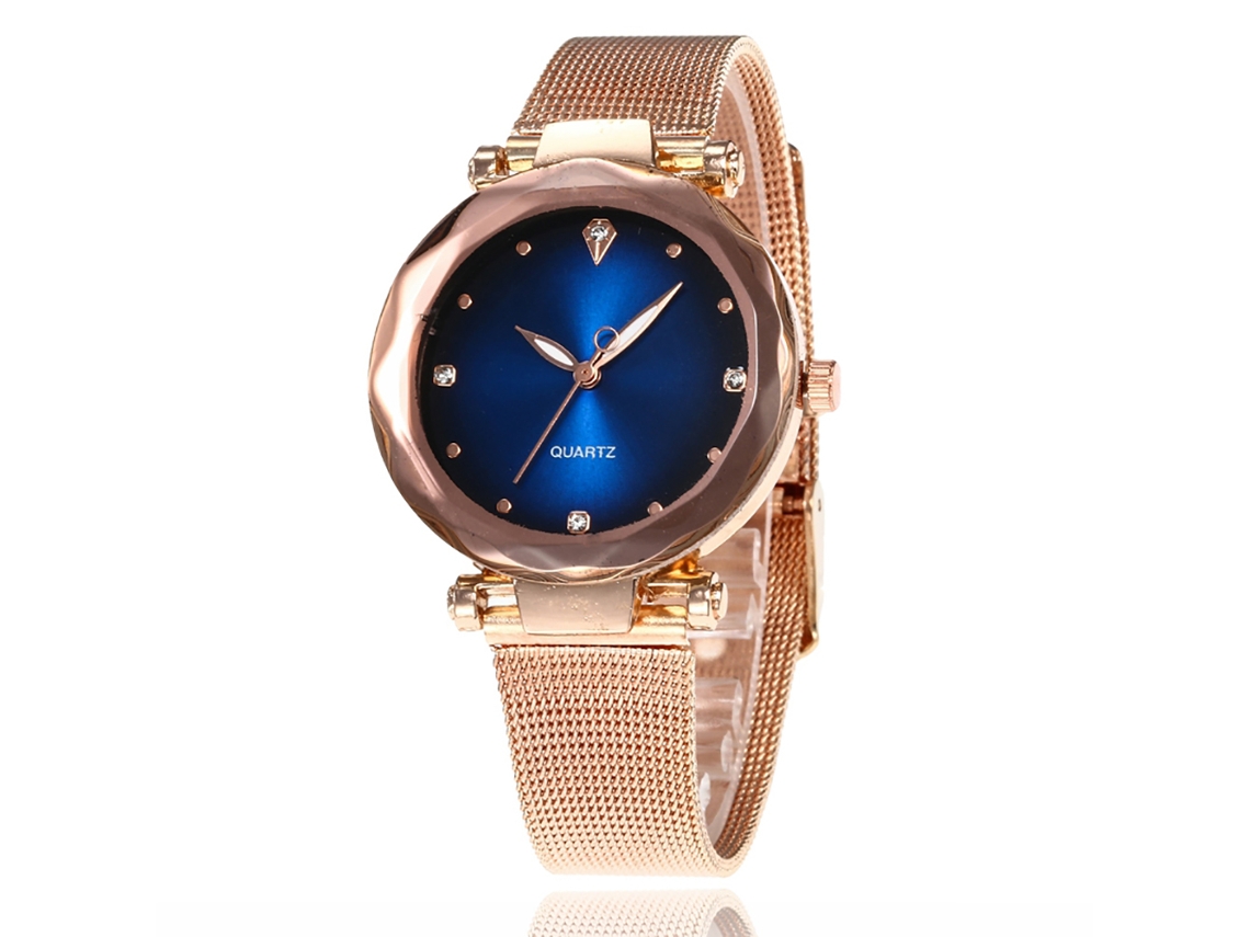 Reloj De Pulsera De Aleación Para Hombre Con Correa De Cuarzo Azul Sencilla Y Moderna.