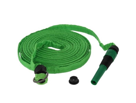 Manguera de Jardín Bomba de Agua Plana Terraza de Jardín 15Mt Con Lanza Pistola TRADE SHOP TRAESIO