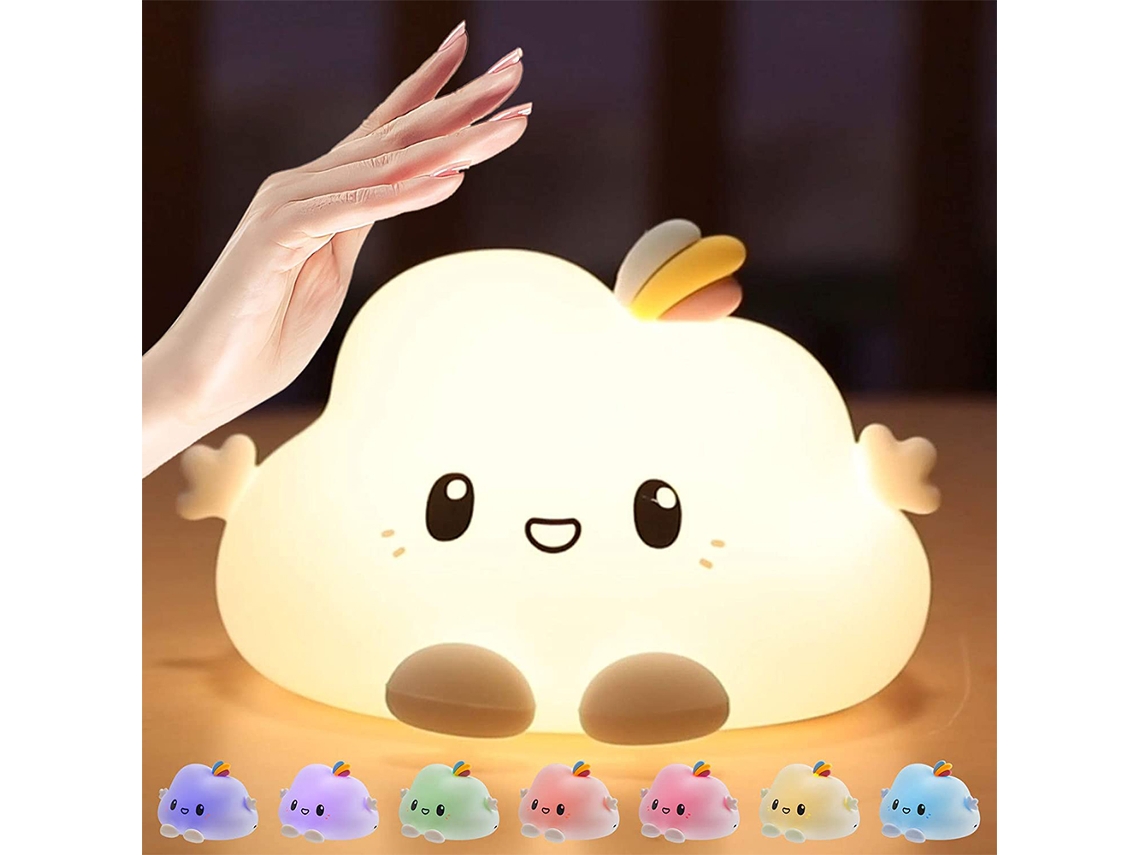 Luz Nocturna para Habitación Infantil, Nube de Silicona Recargable, Luz Portátil, Decoración Infantil NEVEANCE