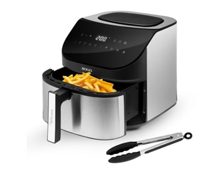 Freidora Sin Aceite SOGO Fre-Ss-10875 8L Digital Inox Con Pinzas