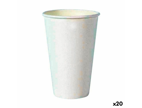 Set de Vasos ALGON Desechables Cartón 330 ml Blanco 10 Piezas (20 Unidades)