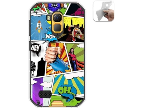 Carcasa Ulefone Armor X7 / X7 Pro TUMUNDOSMARTPHONE Comic Multicolor