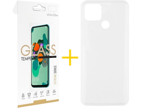 Kit Funda + Protector de Pantalla Oppo A15 SKYHE Liso (Transparente)