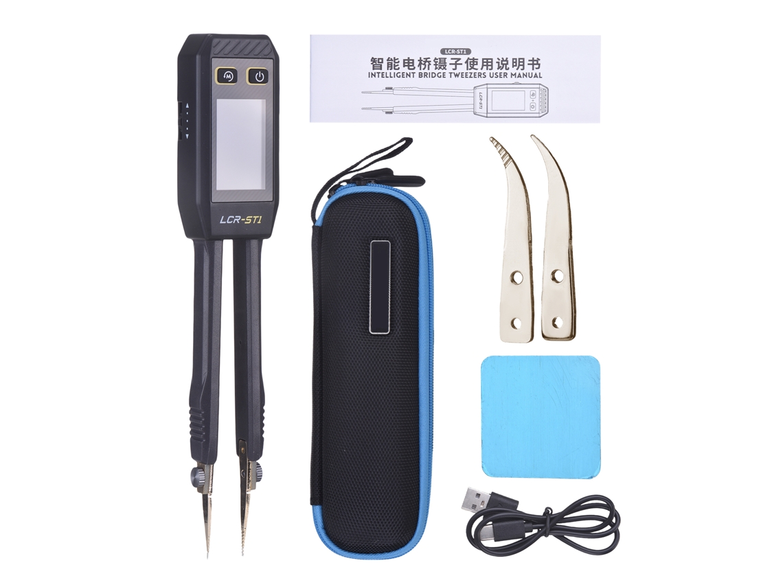 Medidor Lcr Digital Portátil, Comprobador De Resistencias, Condensadores, Inductores Y Diodos Con Batería Integrada, Pinzas Inteligentes Lcr-st1