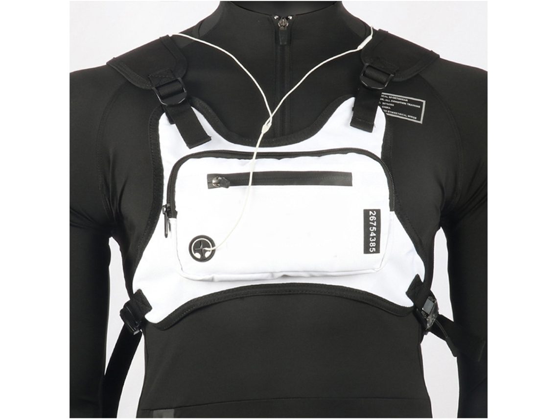 Mochila Tática Masculina Outdoor Multifuncional: Zíper, Bolsa Para Celular Impermeável, Torácica Para Ciclismo E Corrida.