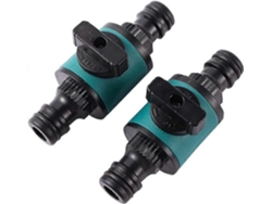 Conector Rápido De Manguera De Jardín 16mm Adhere To Fly 2 Piezas Con Grifo De Dos Vías