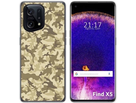Carcasa para Oppo Find X5 5G TUMUNDOSMARTPHONE Dibujos Sand Camuflaje Multicolor