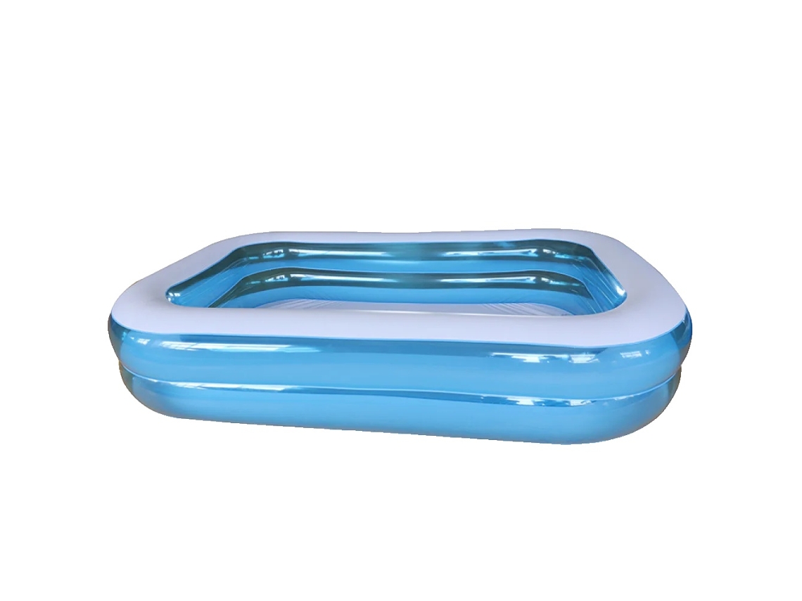 Piscina inflable de PVC ecológica, rectangular, recomendada para varias edades, 2,6 m OEM