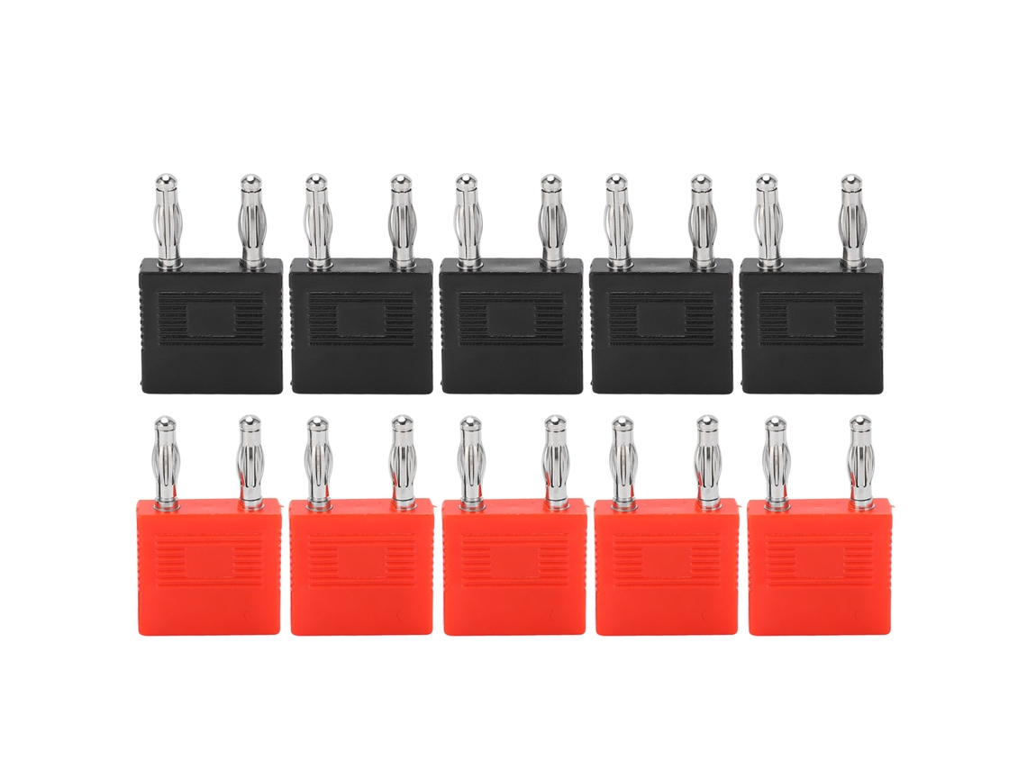 10 Piezas Conector Banana Doble 4mm 2 Vías, Alta Conductividad Eléctrica, Conexión Fuerte Para Computadoras