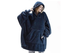 2026-chaqueta Cojín Suave Y Caliente De Sherpa Fleece Oversized Con Capucha Portátil