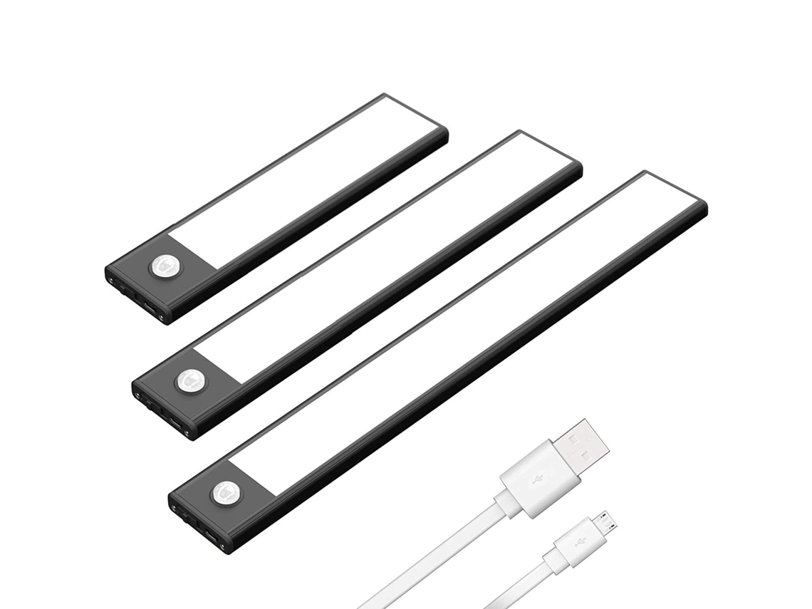 Luz Blanca De 40 Cm - Elfeland - Luz Nocturna Recargable Con Sensor De Movimiento Para Armarios, Cocinas Y Alacenas