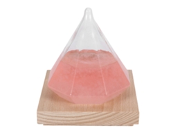 Frasco de Vidro Previsão do Tempo Diamante Rosa Decorativo
