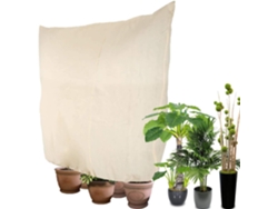 Protección contra heladas con cordón, forro polar de polipropileno no tejido reutilizable y ecológico, transpirable, para flores de jardín y aire.