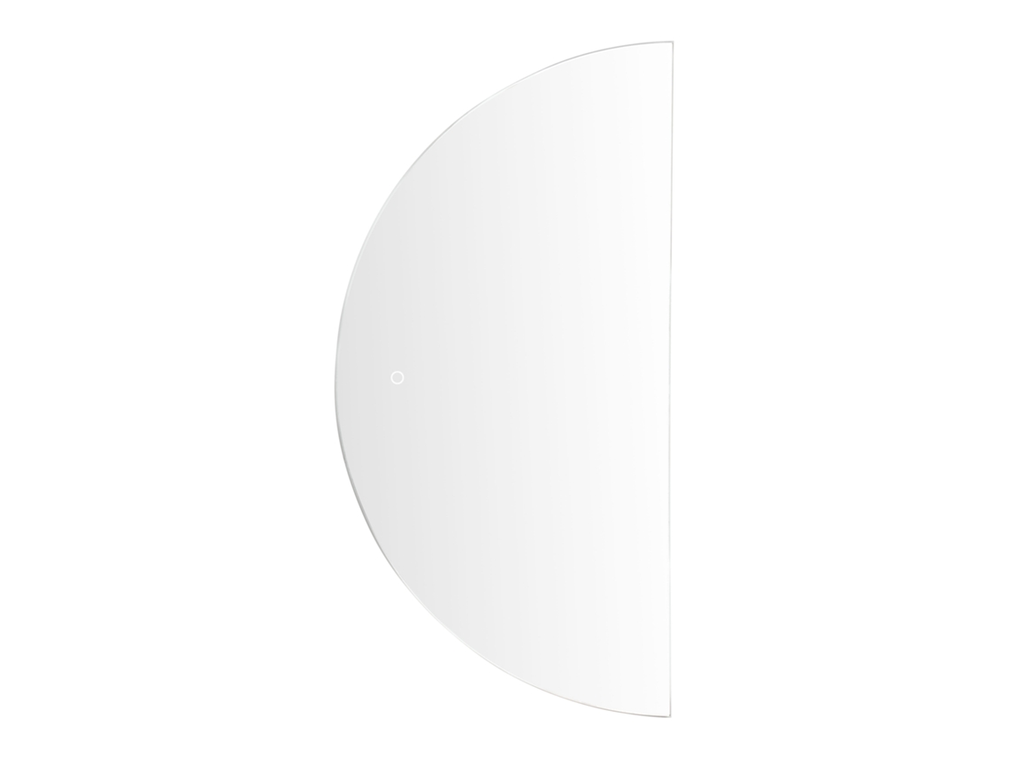 Espejo semicircular con luz incorporada BELIANI Loue de Vidrio Plateado 50x4x100