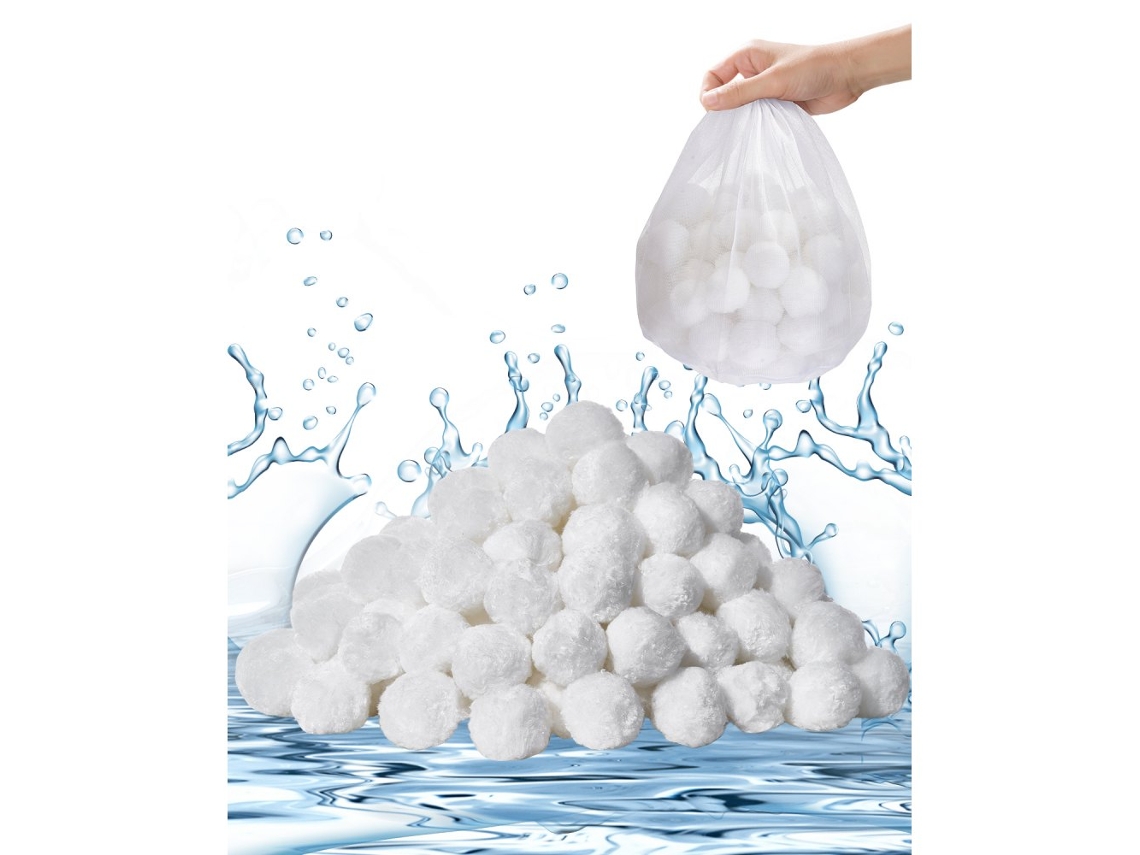 Juego de bolas filtrantes de poliéster para piscina de 0,7 kg de Tekmaquinas