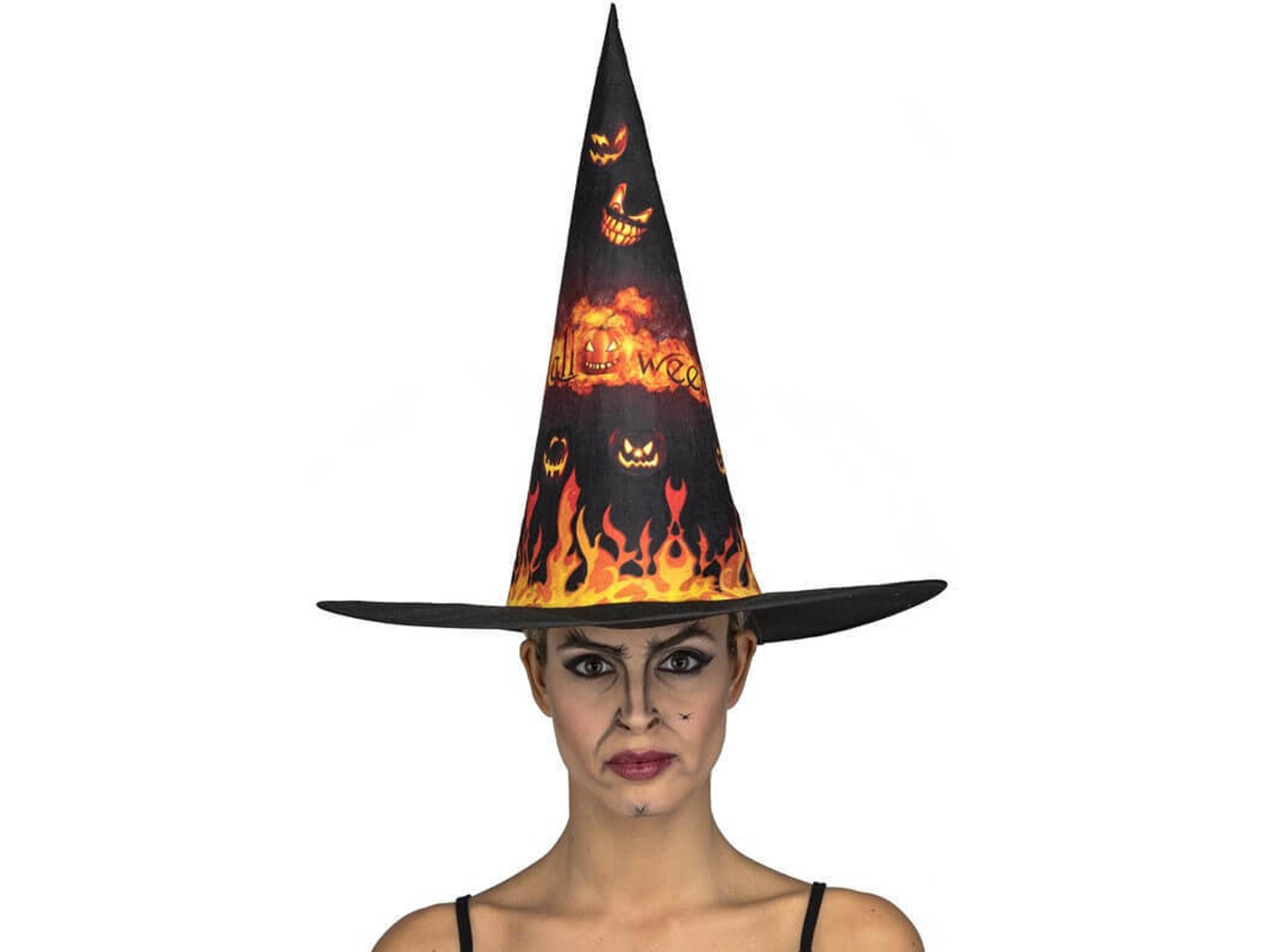 Sombrero DISFRAZZES De Bruja Con Fuego (Talla: Talla Universal)
