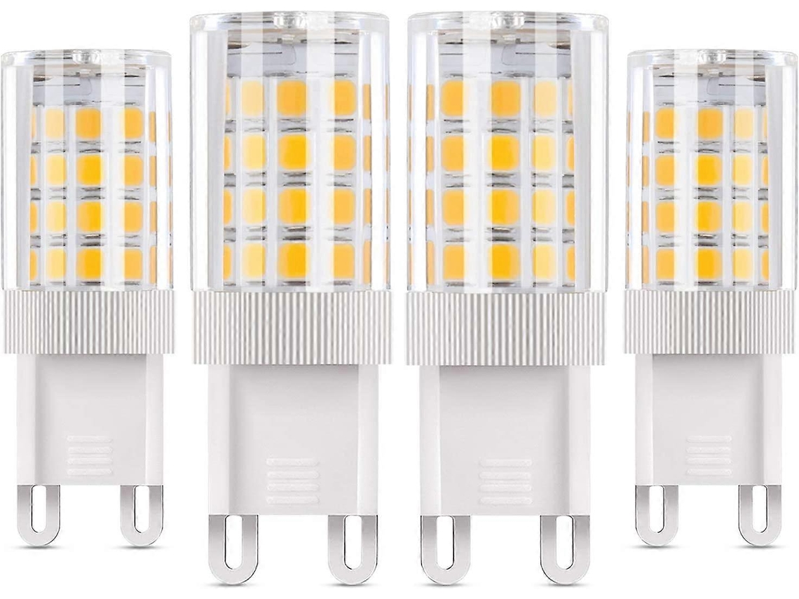 Rebe-bombilla Led G9, 5w Equivalente A 50w Halógeno, 4 Unidades, Blanco Cálido 3000k, Ángulo 360°, Ac85-220v, 360lm, No Regulable