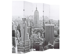 Mampara plegable Nueva York, diámetro 200 x 170 cm, blanco y negro, WSD871828, Lovely Home