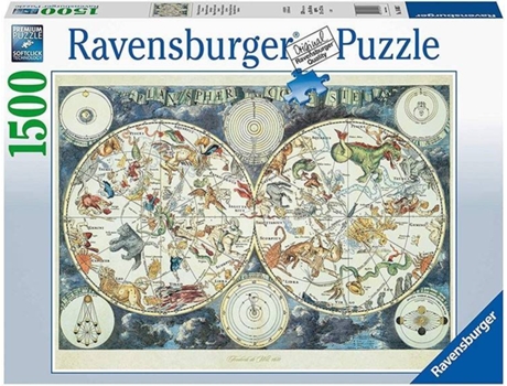 Puzzle RAVENSBURGUER Mapa Mundial (Edad Mínima: 14 Años - 1500 Piezas)