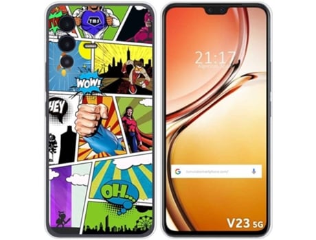 Carcasa para Vivo V23 5G TUMUNDOSMARTPHONE Dibujos Comic Multicolor