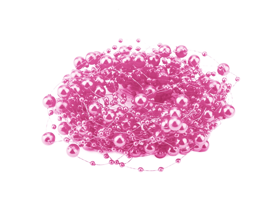 Hilo De Pescar De 10 M Con Perlas Artificiales Para Decoración De Bodas Y Fiestas (rojo-rosa)