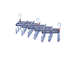 Tendedero plegable con múltiples ganchos para calcetines y ropa interior, multifuncional y resistente al viento.