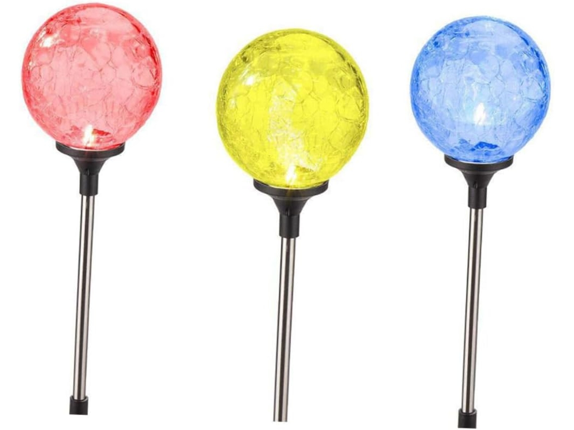 Juego De 4 Bolas De Cristal Led Para Jardín