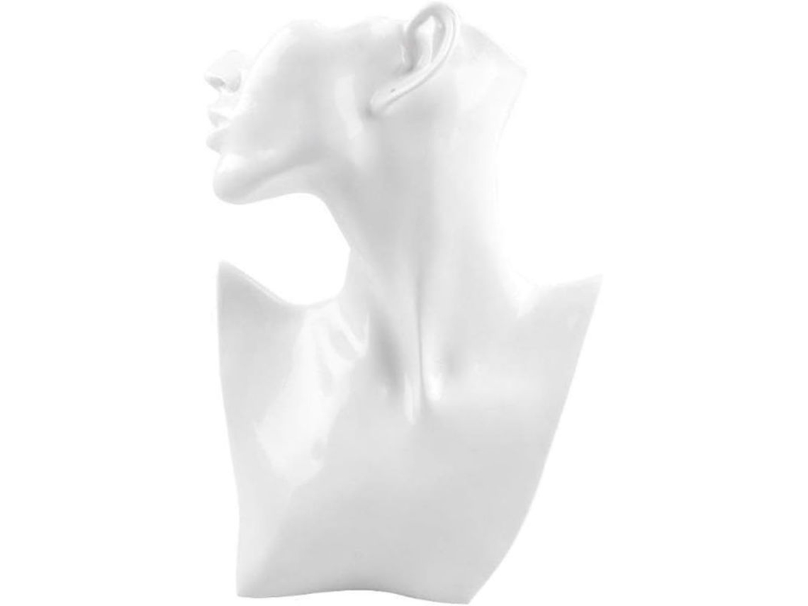 Soporte Expositor De Resina Blanca Para Collares Y Pendientes.