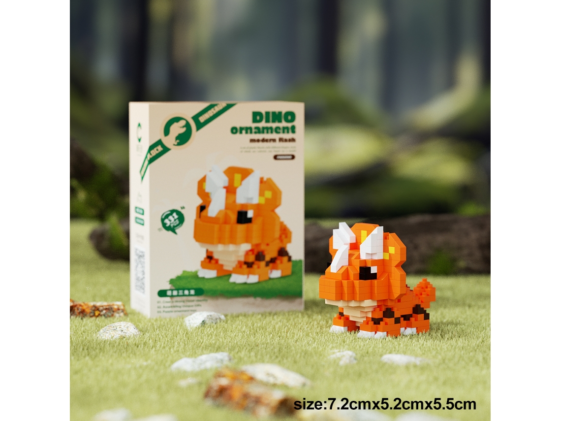 Bloques de construcción de dinosaurios en miniatura, juguete educativo para armar, MDUG