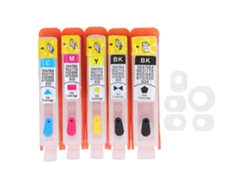 Set De 5 Cartuchos De Tinta Bk C M Y Para Hp 564 Con Chip Permanente