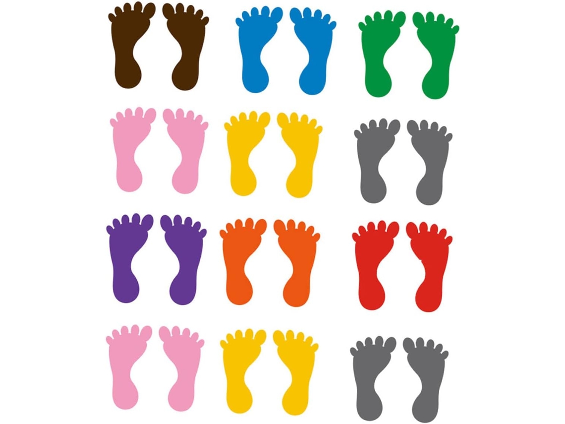 Besportble Pegatinas De Huellas De Pvc Para Niños Y Niñas Y Habitación De Bebé 24,00 X 13,50 X 0,10 Cm Pulg...