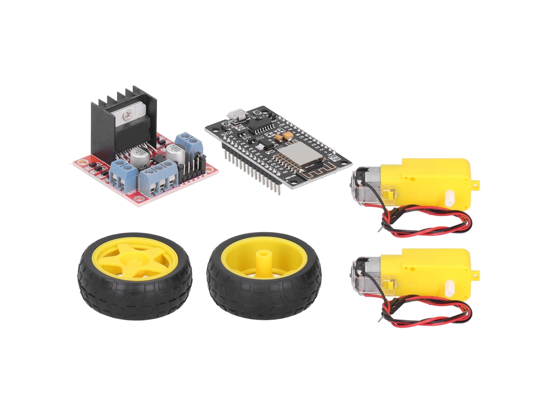 Kit De Robot Carro Inteligente Con Ruedas De Goma Plástica, Motor Dc3-6v Y Módulo De Engranajes Para Coches Rc
